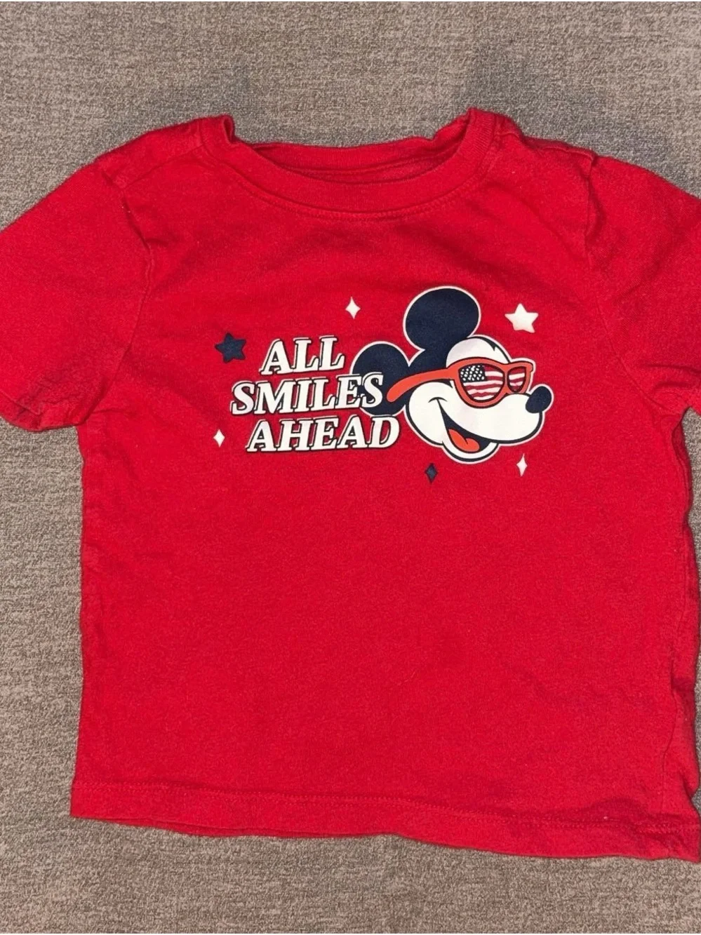 Disney Mickey Mouse Toddler Set Bundle-Red, Blue & Gray 18-2T